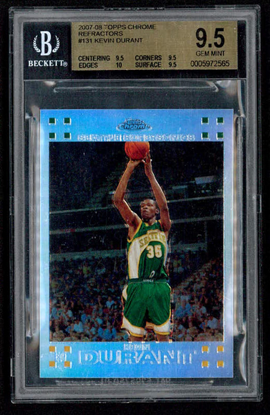Kevin Durant 2007-08 Topps Chrome #131 Refractor | Source: pristineauction.com