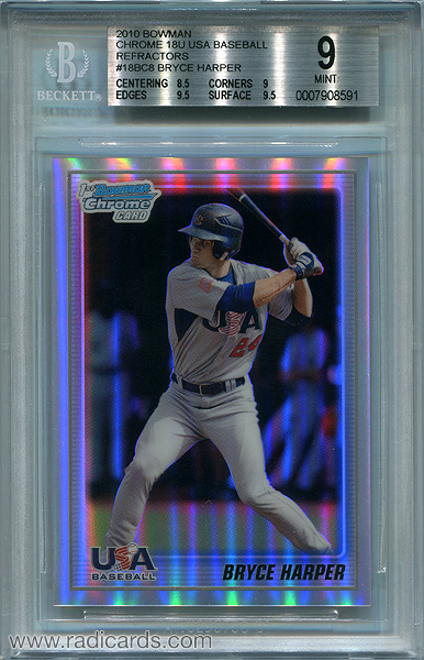 Bryce Harper 2010 Bowman Chrome 18U USA Baseball #USA18-BC8 Refractor /777