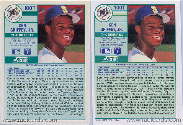 Ken Griffey Jr Rookie Card Rankings: Top 10 Cards — Mashup Math