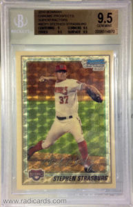 Stephen Strasburg 2010 Bowman Chrome Prospects Superfractor