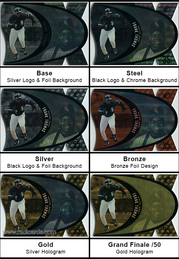 1997 SPx Baseball Cards Parallel Identification Guide