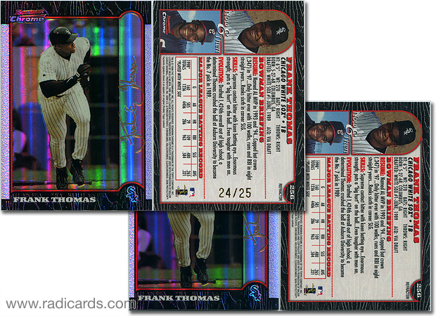 Frank Thomas 1999 Bowman Chrome #256 Gold Refractor