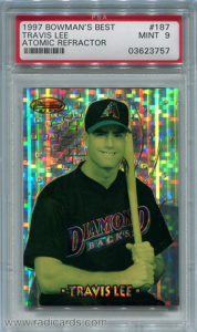 Travis Lee 1997 Bowman's Best #187 Atomic Refractor