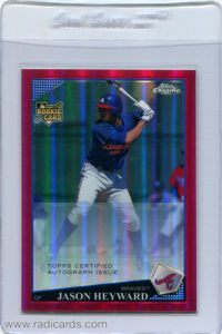 Jason Heyward 2009 Topps Chrome Red Refractor Prototype