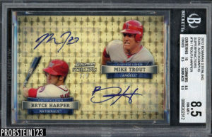Mike Trout / Bryce Harper 2012 Bowman Sterling Dual Autographs #TH Superfractor /1