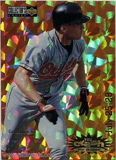 Cal Ripken Jr. 1996 Collector's Choice Crash the Game #CG4B Gold