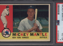 Act Now to Win this 1960 Topps Mickey Mantle