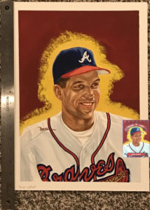 David Justice 1992 Triple Play Gallery of Stars #GS-9 Original Dick Perez Painting