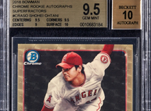 The Iconic Shohei Ohtani 2018 Bowman Chrome Superfractor Closes at Over $184k