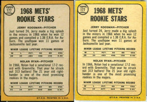 Nolan Ryan 1968 Topps and Milton Bradley #177