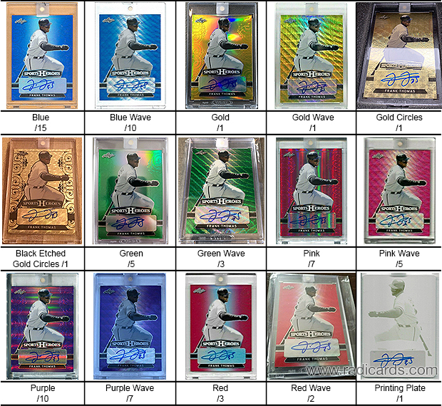 2018 Leaf Metal Sports Heroes Frank Thomas Baseball Cards #BAFT1