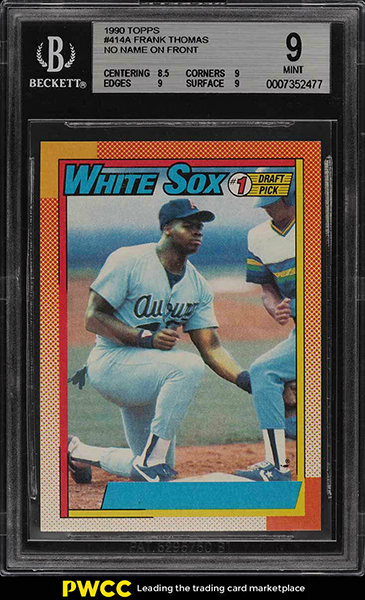 Frank Thomas 1990 Topps #414A BGS9