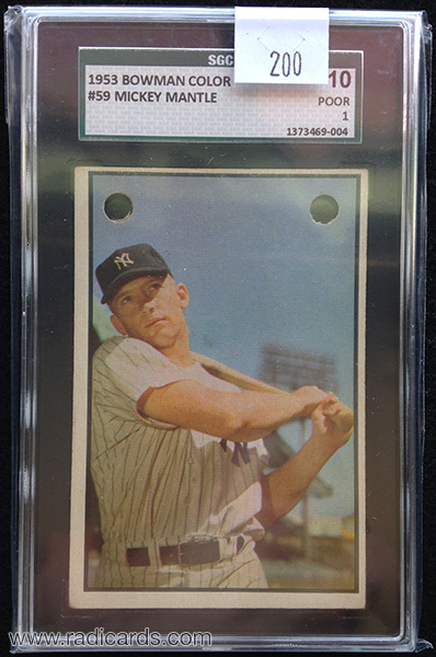 Mickey Mantle 1953 Bowman Color #59