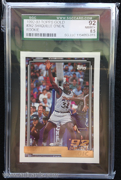 Shaquille O'Neal 1992-93 Topps #362 Gold