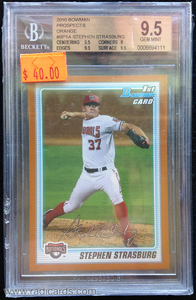 Stephen Strasburg 2010 Bowman Prospects #BP1a Orange /250