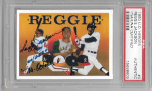 Reggie Jackson 1990 Upper Deck Heroes #9 AU /2500