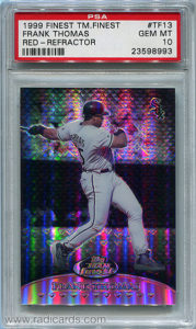 Frank Thomas 1999 Finest Team Finest #TF13 Red Refractor /50