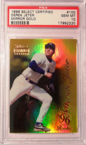 Derek Jeter 1996 Select Certified #100 Mirror Gold /30