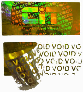 Custom Tamper Proof Stickers | Version 1: Hologram Logo Embedded into Hologram