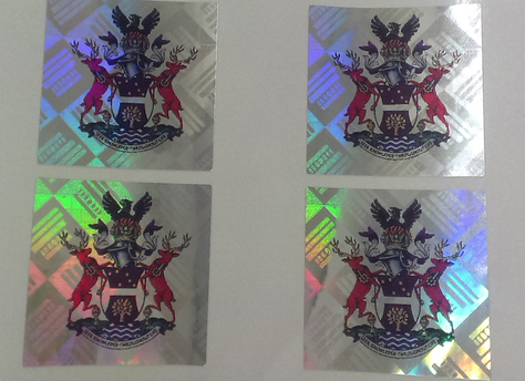 Custom Tamper Proof Stickers | Version 2: Color Logo Printed over Hologram