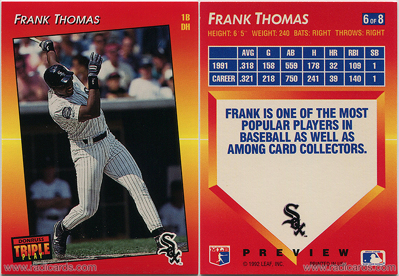 Frank Thomas 1992 Triple Play Preview #6
