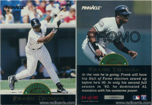Frank Thomas 1993 Pinnacle Cooperstown #24 Promo