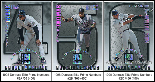 1998 Donruss Elite Prime Numbers Baseball Cards