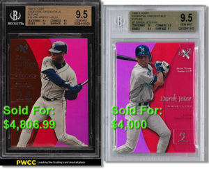 Ken Griffey Jr. and Derek Jeter 1998 E-X2001 Essential Credentials Future