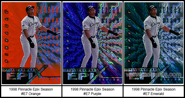 1998 Pinnacle Epix Season Baseball Cards