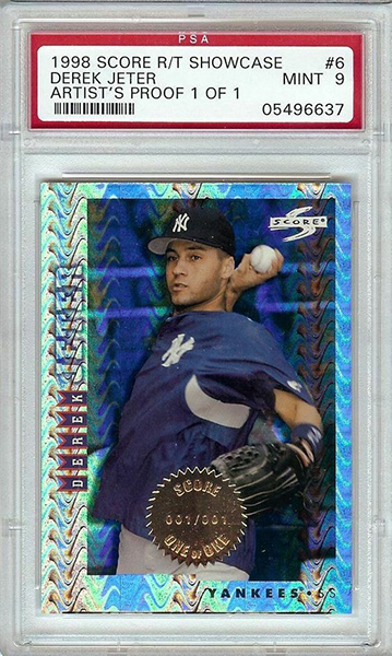 Derek Jeter 1998 Score Rookie Traded #RTPP6 Showcase Series Artist's Proof 1 of 1