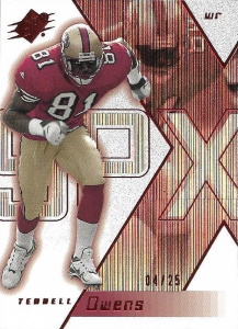 Terrell Owens 2000 SPx #77 Spectrum /25