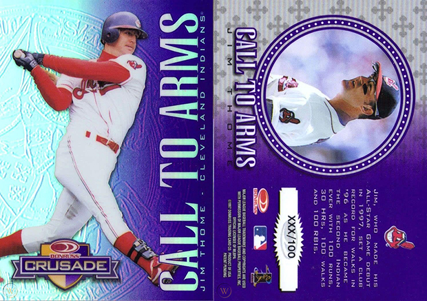 Jim Thome 1998 Donruss Crusade #19 Purple CTA Executive Master Set Edition