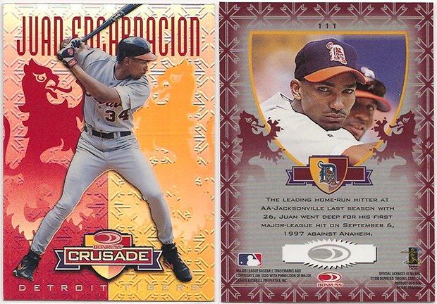 Juan Encarnacion 1998 Leaf Rookies and Stars Crusade Update #111 Red Replacement