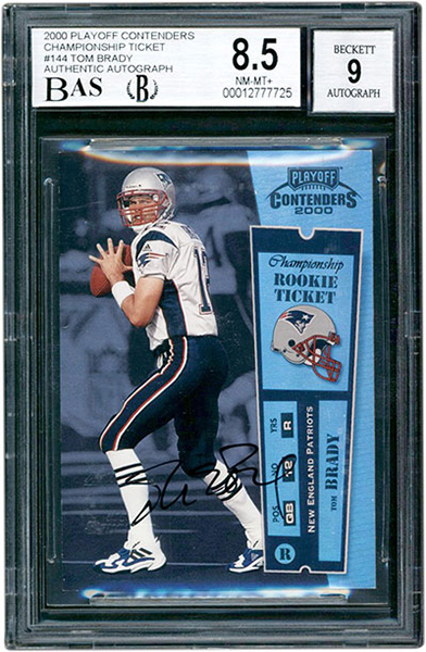 Tom Brady 2000 Playoff Contenders #144 Championship Ticket /100 BGS 8.5