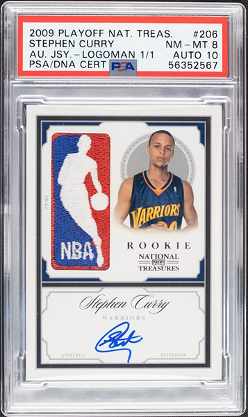 Stephen Curry 2009-10 National Treasures RPA 1/1 Brings Record