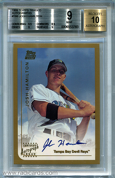 Josh Hamilton 1999 Topps Traded #T66 Autographs