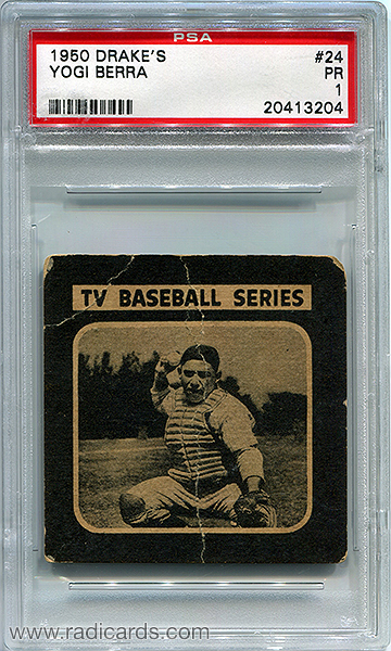 Yogi Berra 1950 Drake's Cookies #24