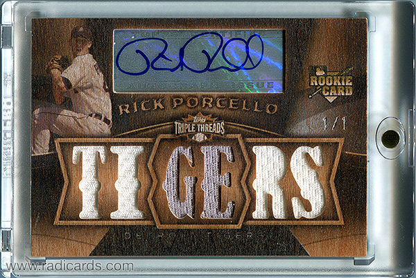 Rick Porcello 2009 Topps Triple Threads #134 Wood /1