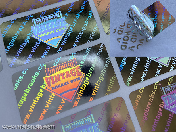 Branded Tamper Proof Stickers Silver Hologram with VOID Peel-Off
