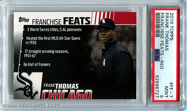 Frank Thomas 2019 Topps Franchise Feats #FF-7 Red /10