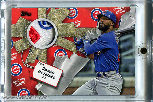 Jason Heyward 2019 Topps Walmart Holiday Relics #WHR-JH Metallic Gold /1