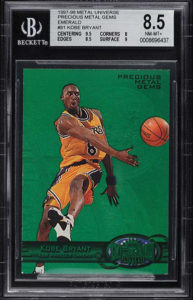 Kobe Bryant 1997-98 Metal Universe #81 Precious Metal Gems Emerald /10