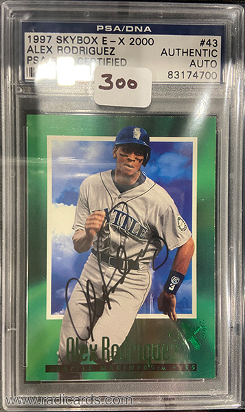 Alex Rodriguez 1997 E-X2000 #43 Emerald Autographs