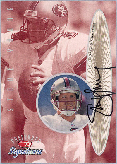 Steve Young 1999 Donruss Preferred QBC Autographs #1