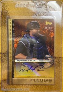 Wilin Rosario 2012 Topps Update Golden Debut Autographs #GDA-WR Gold /10