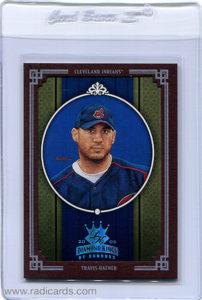 Travis Hafner 2005 Diamond Kings #83 Framed Red Platinum /1