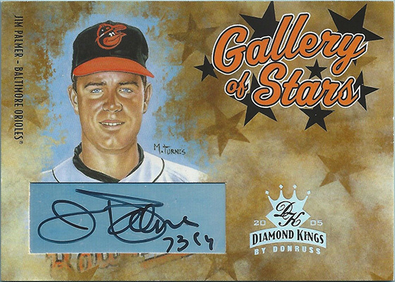 Jim Palmer 2005 Diamond Kings Gallery of Stars #GS-15 Signature /5