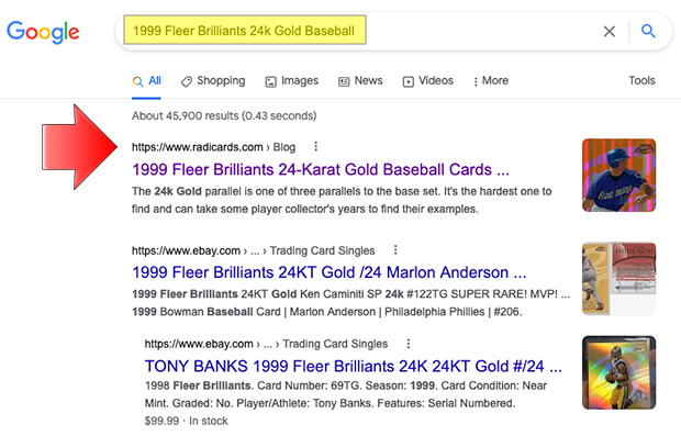 Google Front Page Rank: First Place