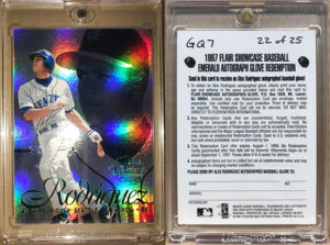 Alex Rodriguez 1997 Flair Showcase Row 2 #NNO Glove Redemption /25