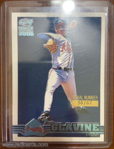 Tom Glavine 2000 Paramount #19 Platinum Blue /67